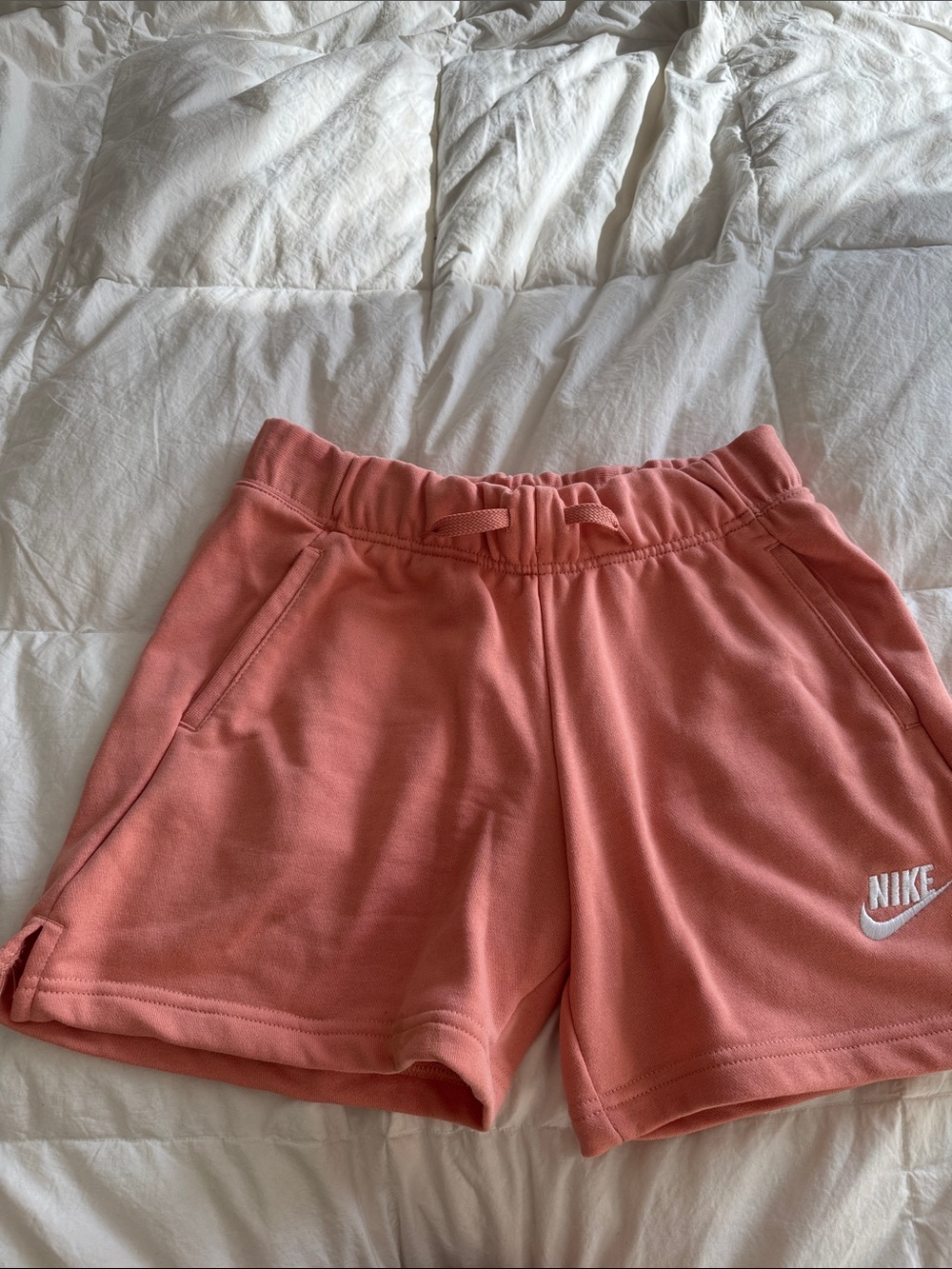 Nike Coral Pink Athletic Fleece Shorts